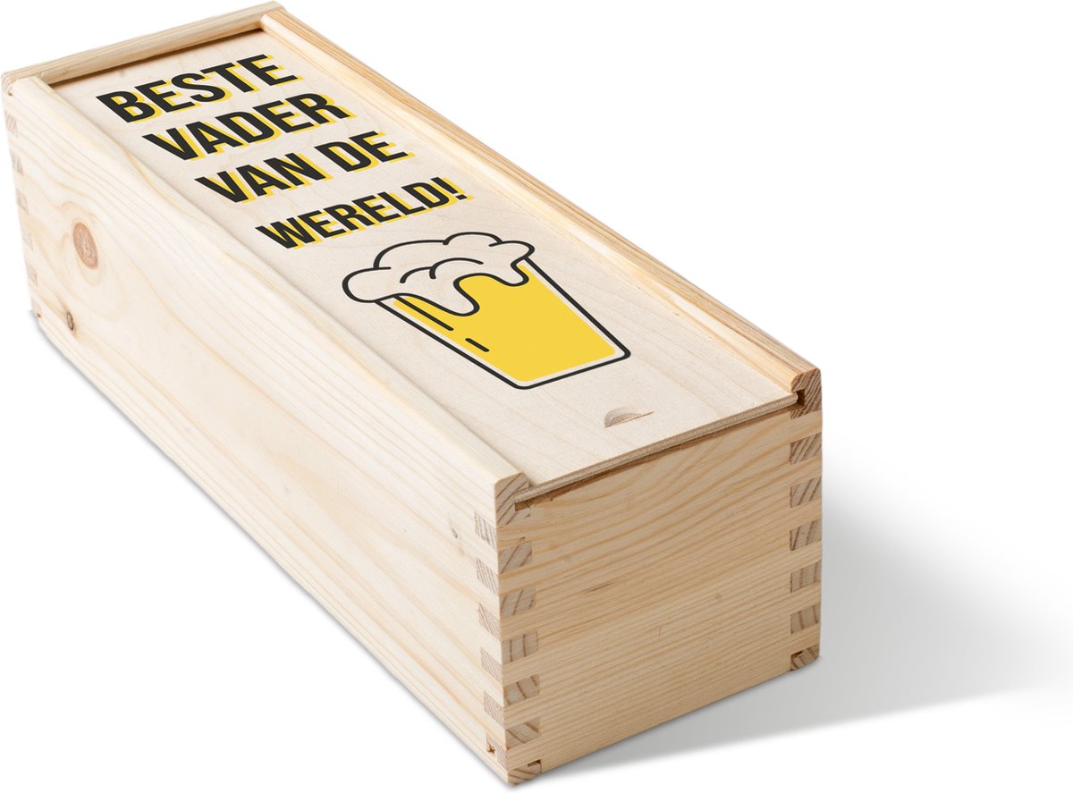 Bierkist | Vaderdag cadeau | Wijnkist | Cadeauverpakking | Vaderdag tip | Cadeau voor vader | 1-vaks | Fotofabriek