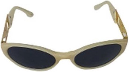 Zonnebril FRANKY - Bril - UV 400 - Crème / Goud / Zwart - Ovaal Model - Rond - Shades - Unisex - Werk - Vakantie van Catwalk88 — afbeelding 3