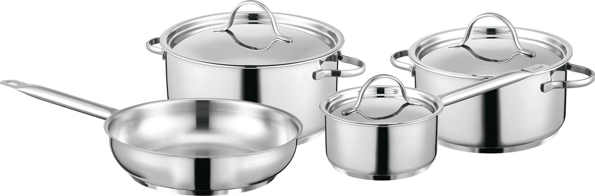 BergHOFF Essentials Comfort Kookpannenset - 4 delig - RVS