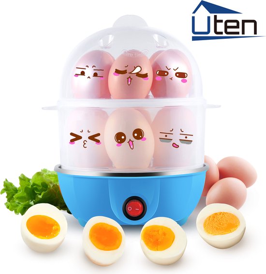 UTEN - Eierkoker electrisch - eschikt voor 12 eieren - eierkoker - met hittebescherming, indicatielampje - BPA Vrij Materiaal