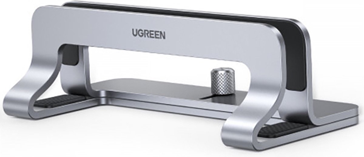 Verticale aluminium laptopstandaard - Zilver - Verstelbaar 12 tot 26mm dik - laptop - Opladen - Stabiel en Duurzaam - UGREEN