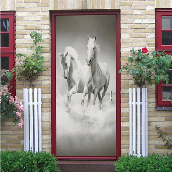 Annoteren Christchurch Soedan Deurposter paard - deursticker - paarden - poster - sticker - koelkast -  muur -... | bol.com