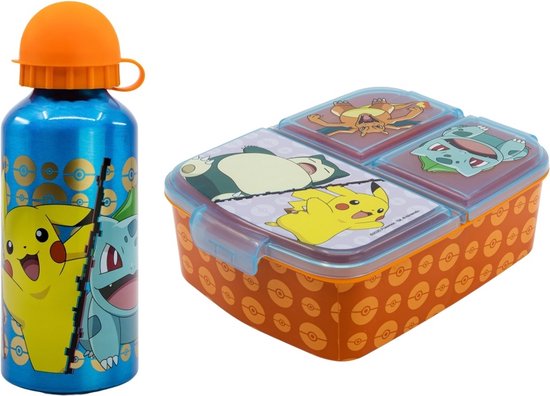 Pokémon - lunchbox - Broodtrommel - multi compartimenten + incl. aluminium  drinkbeker... | bol.