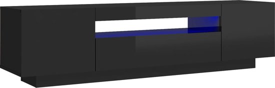Starfurn New York Tv-meubel Zwart Visgraat 180 Cm - 180x45x50cm