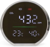 Silvergear CO2 Meter Binnen - Hygrometer - Luchtvochtigheidsmeter - CO2 Melder - Thermometer & Alarm