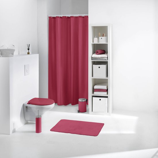 Livetti Douchegordijn PEVA met ringen 180x200cm Rasperry