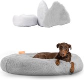 Happysnoots Donut Hondenmand 120cm - Extra Groot - Fluffy - Luxe Hondenbed - Dog Bed - Wasbaar - Lichtgrijs