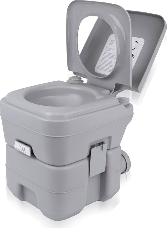 Happyment® WC mobile 22L - Abattant haut - Camping - Cuvette WC portable -  Abattant WC