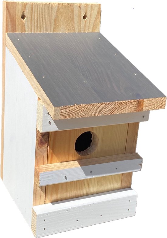 Vogelhuis- model 'TRENDY'- naturel- 1 stuk
