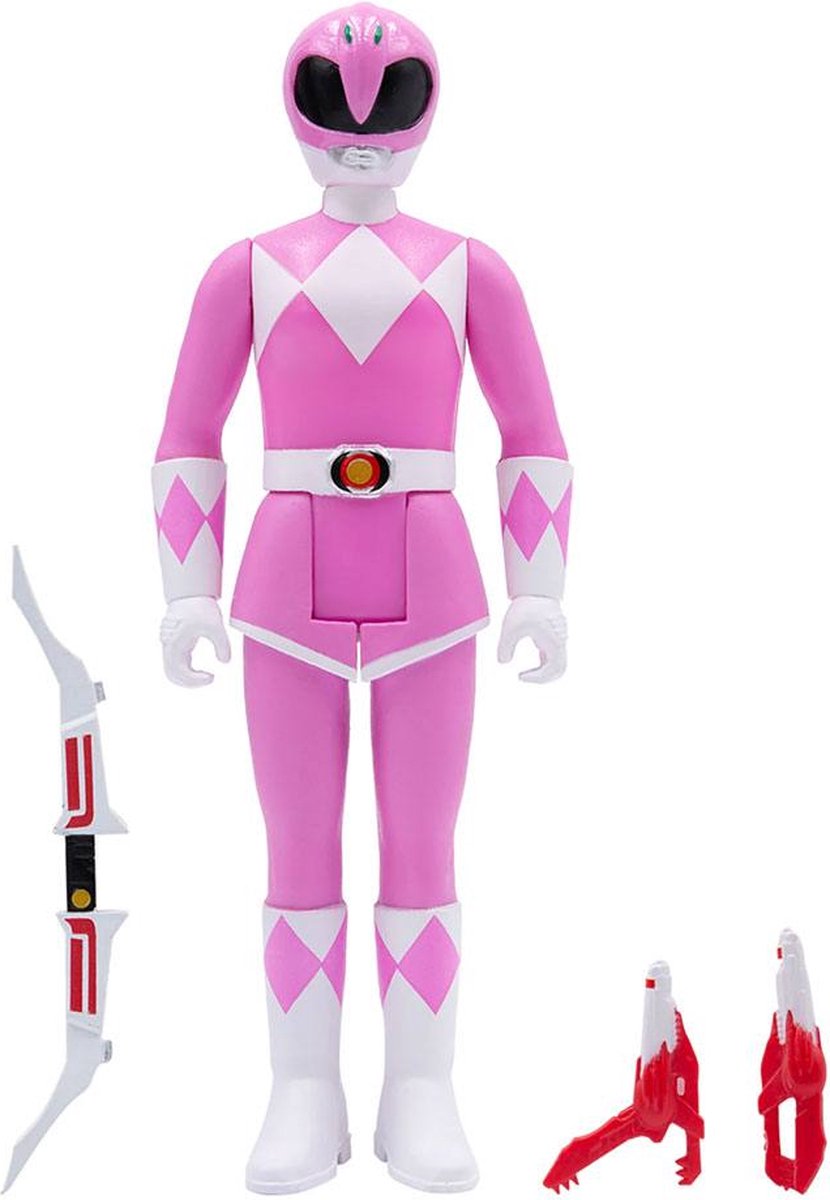 Mighty Morphin Power Rangers ReAction Action Figure Pink Ranger 10 cm