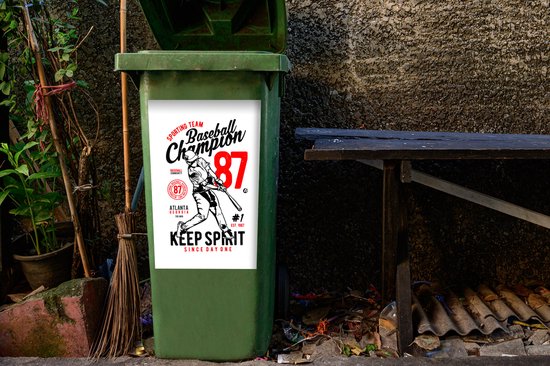 Container sticker Mancave - Honkbal - Sport - Vintage - 40x60 cm - Kliko sticker