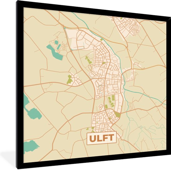 Fotolijst Incl Poster Ulft Kaart Plattegrond Vintage Stadskaart X Cm Bol Com