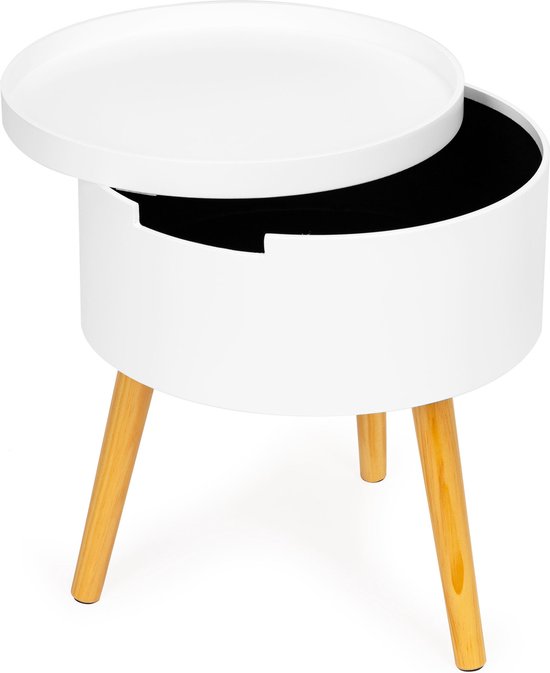 HOMdotCOM Salontafel met opbergruimte metalen frame retro
