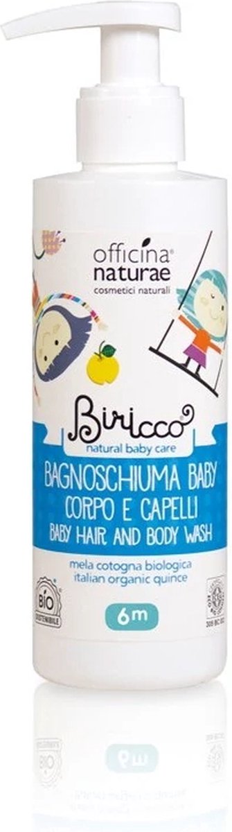 Goedkoopste Biricco Baby Hair & Body wash met Bio Kweepeer Extract en fenugriek - voor de verzorging van je baby vanaf 6 maanden - 200 ml - Officina Naturae