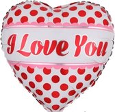 Folieballon i love you hart 45 cm