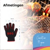 BBQ Handschoenen - BBQ Handschoenen Hittebestendig - BBQ accesoires - Rood/Zwart