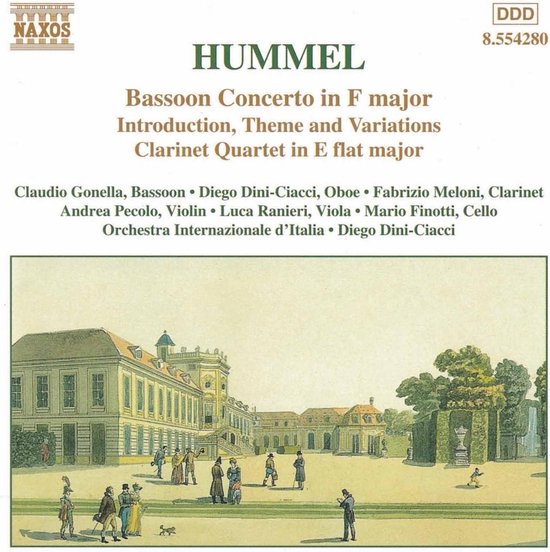 Hummel Bassoon Concerto, Quartet, etc, Diego DiniCiacci CD