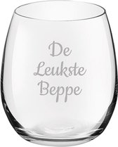 Gegraveerde Drinkglas 39cl De Leukste Beppe