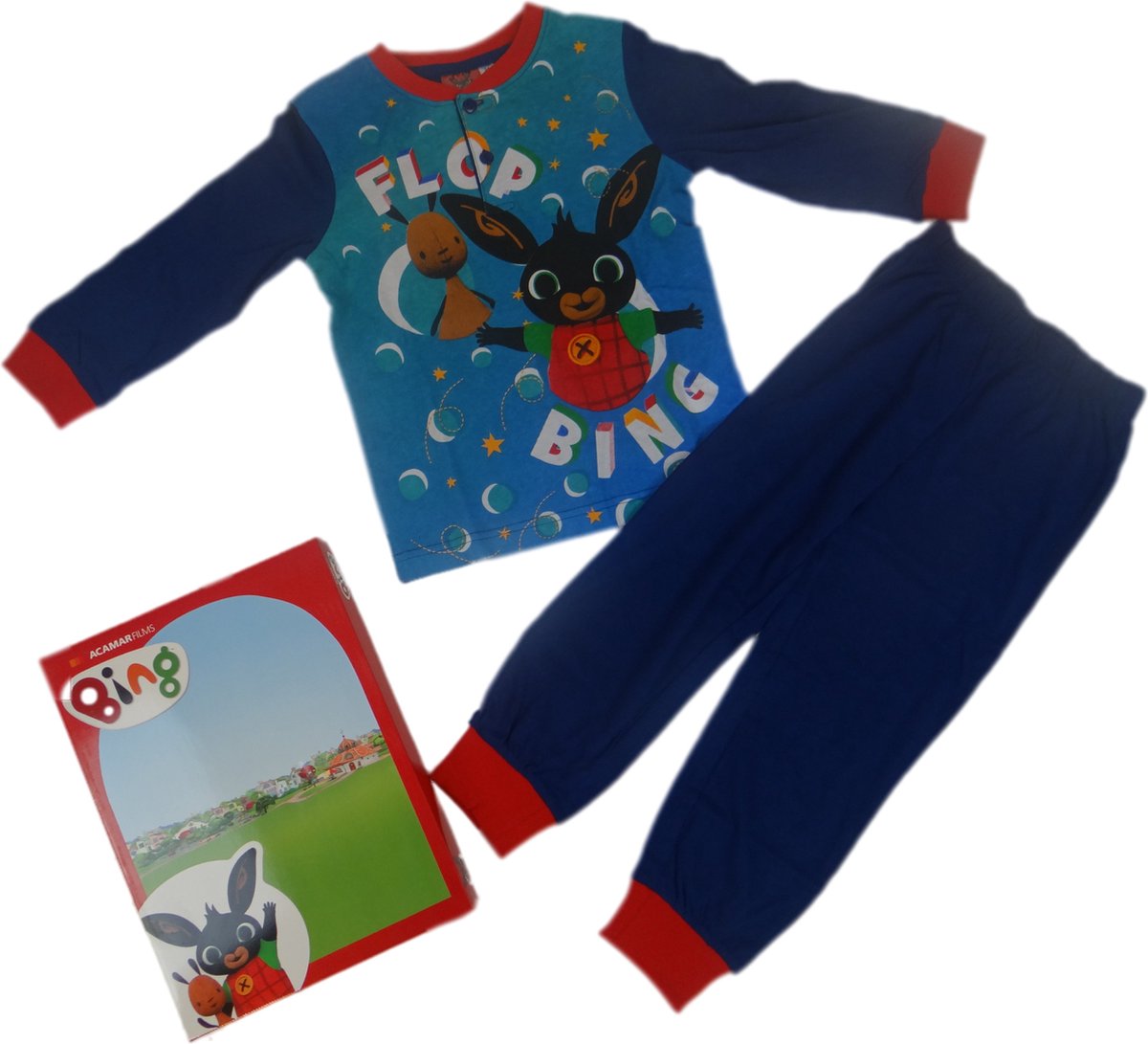 Bing pyjama blauw - Kinderpyjama - Pyjama van Bing - Slapen - Kinderen - Pyjama voor jongens - Pyjama voor meisjes - Pyjama voor kinderen