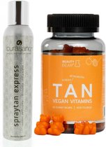 Curasano Tanning Spray, 50ml + Beauty Bear Hair Vitamines Tan Vitamines, 60 Gummies