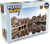 Puzzel De Koppelpoort aan het water in Amersfoort - Legpuzzel - Puzzel 500 stukjes
