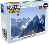 Puzzel Alpen - Sneeuw - Berg - Legpuzzel - Puzzel 1000 stukjes volwassenen