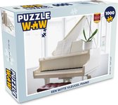 Puzzel Een witte vleugel piano - Legpuzzel - Puzzel 1000 stukjes volwassenen