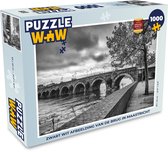 Puzzel Brug - Maastricht - Zwart - Wit - Legpuzzel - Puzzel 1000 stukjes volwassenen
