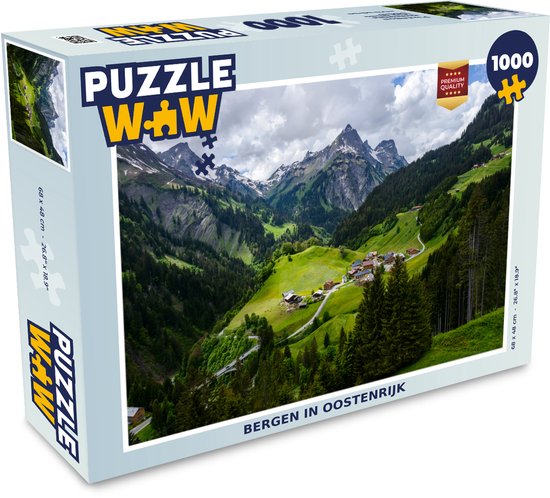 Foto: Puzzel bergen in oostenrijk legpuzzel puzzel 1000 stukjes volwassenen