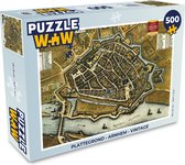 Puzzel Plattegrond - Arnhem - Vintage - Legpuzzel - Puzzel 500 stukjes - Stadskaart