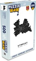 Puzzel Utrecht - Nederland - Plattegrond - Legpuzzel - Puzzel 500 stukjes - Stadskaart