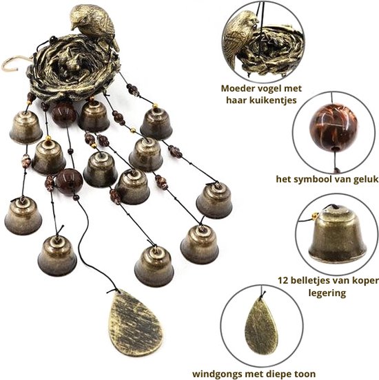 Vogelnest Windgong - Windvanger - Tuin decoratie
