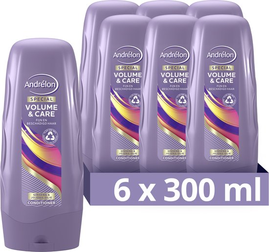 Andrélon Volume & Care Conditioner - 6 x 300 ml - Voordeelverpakking