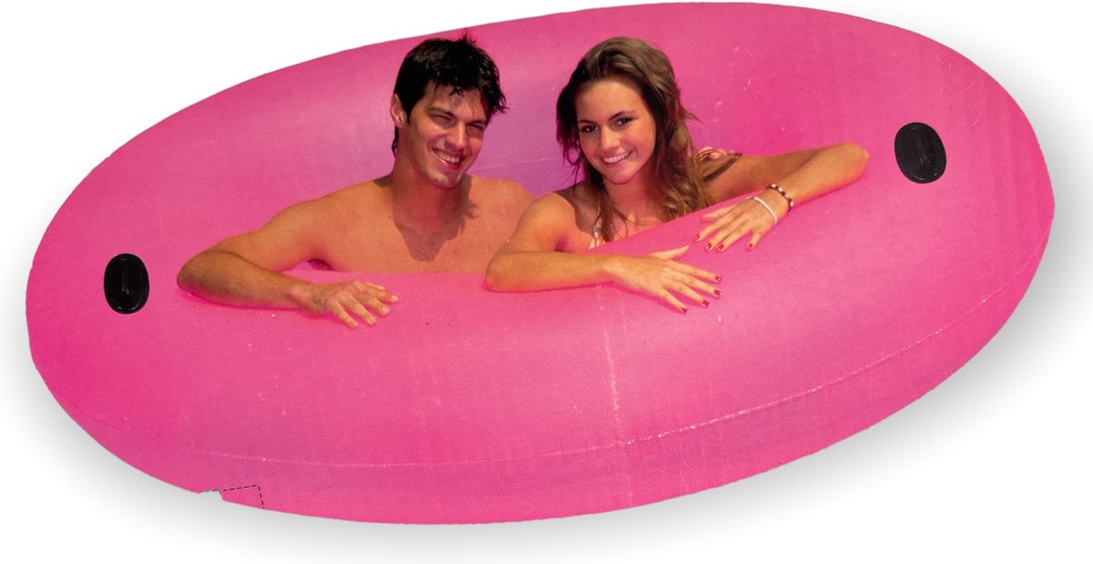 Opblaasbare zwemband 200cm geschikt voor 2 personen XXL Band Roze