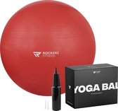 Rockerz Yoga bal inclusief pomp - Fitness bal - Zwangerschapsbal - 65 cm - 1150g - Stevig & duurzaam - Hoogste kwaliteit - Rood