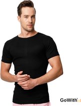 2 pack-Onderhemd Heren Met Ronde Hals-Singlet Heren-100% Katoen-Zwart-XL