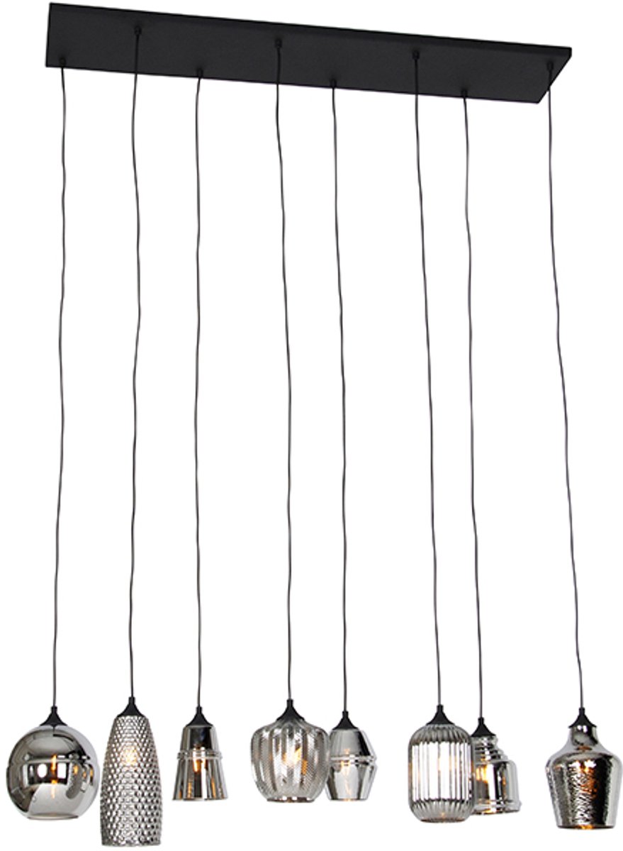 QAZQA hanne - Art Deco Hanglamp eettafel voor boven de eettafel | in eetkamer - 8 lichts -