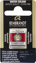 Rembrandt water colour napje Permanent Madder brown (324)