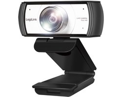 LogiLink UA0377 Full HD-webcam Klemhouder, Microfoon