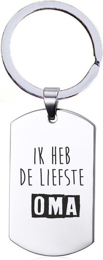 Sleutelhanger RVS - Bonusmama Ik Vind Je Lief
