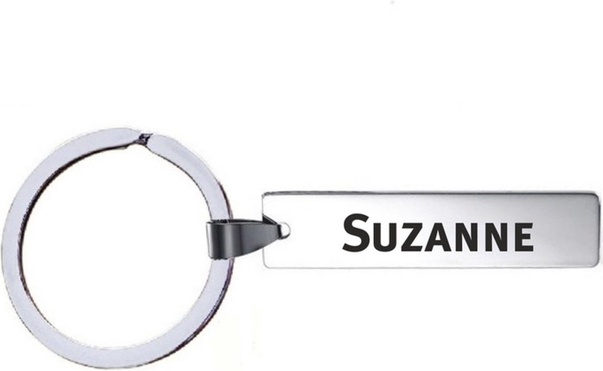 Sleutelhanger Met Naam Suzanne RVS