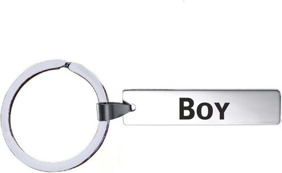 Sleutelhanger Met Naam - Boy - RVS