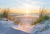 Fotobehang - Vliesbehang - Zonsondergang aan het Strand boven Zee - duinen - 368 x 254 cm
