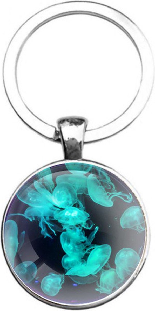 Sleutelhanger Glas - Kwallen