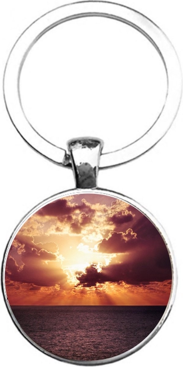 Sleutelhanger Glas - Zonsondergang