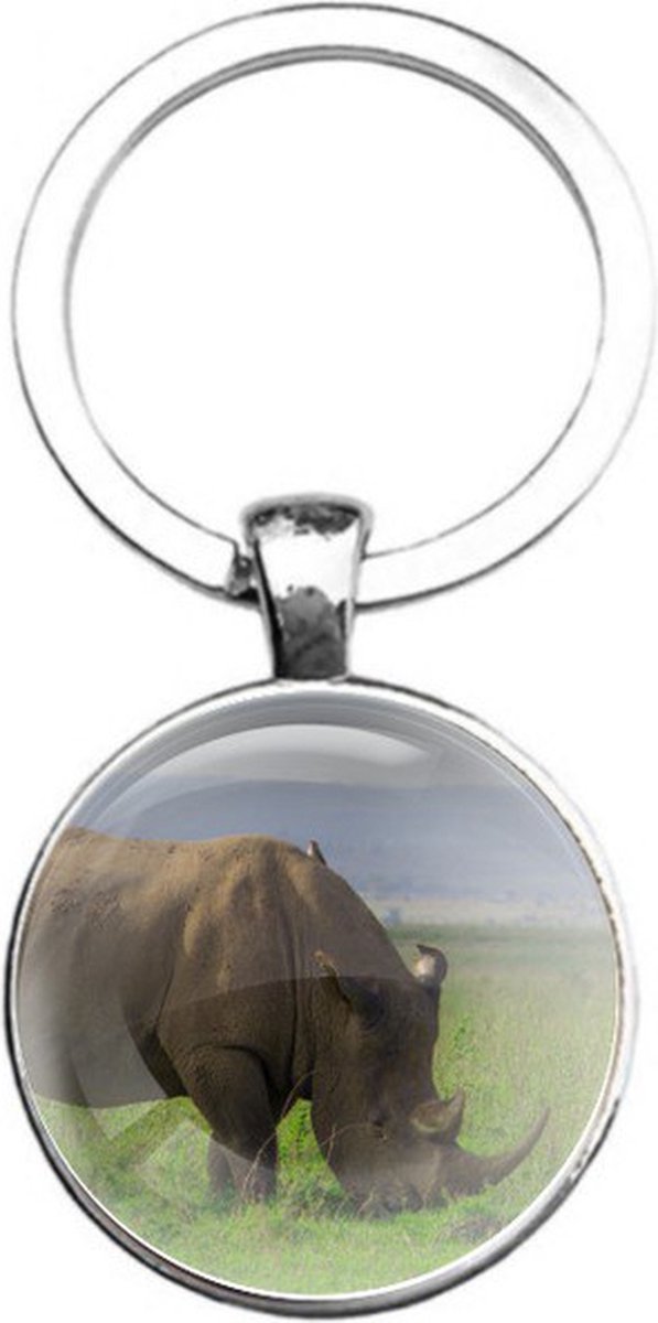 Sleutelhanger Glas - Neushoorn