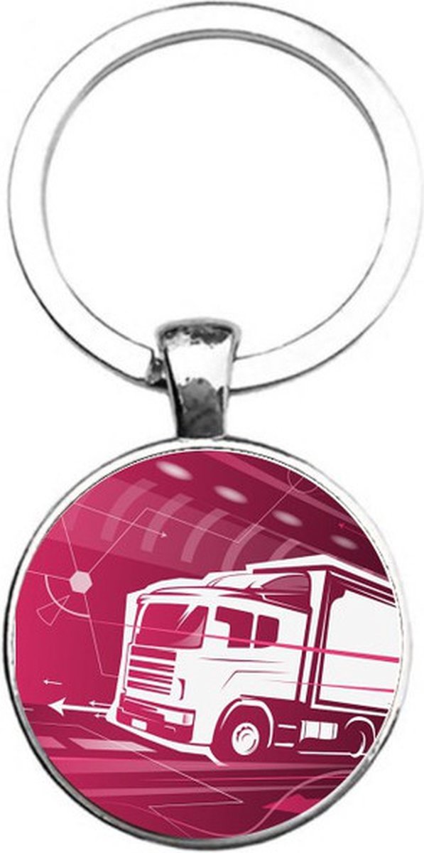 Sleutelhanger Glas - Vrachtwagen