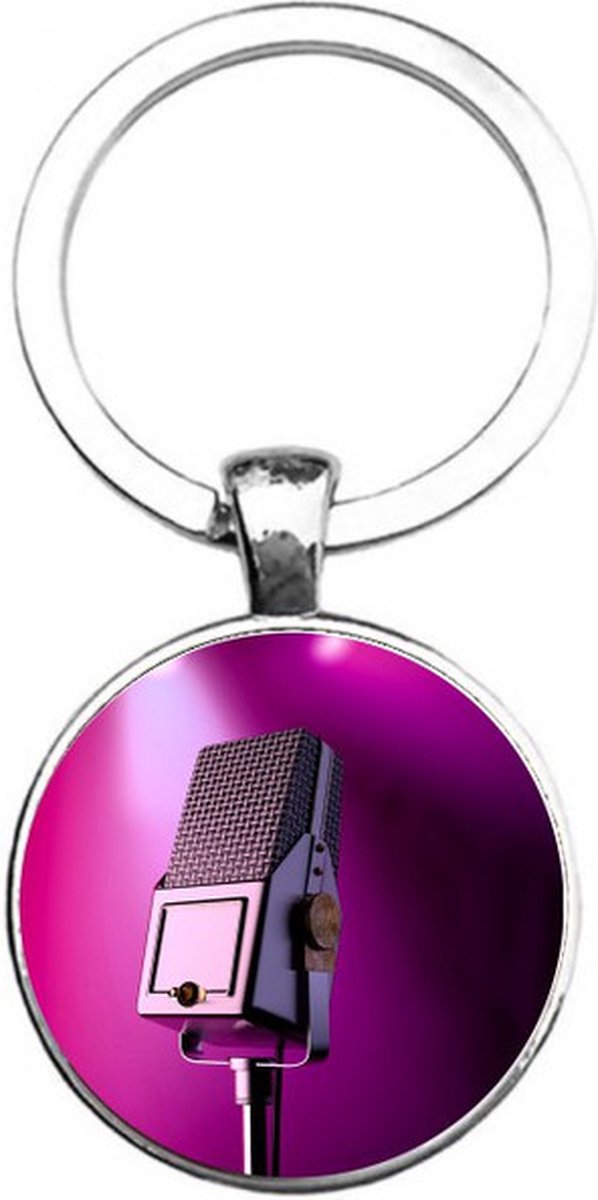 Sleutelhanger Glas - Microfoon