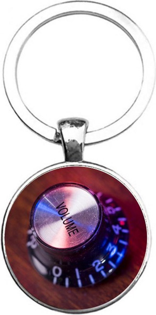 Sleutelhanger Glas - Volume Muziek