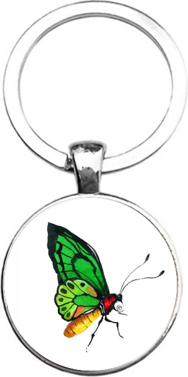 Sleutelhanger Glas - Vlinder
